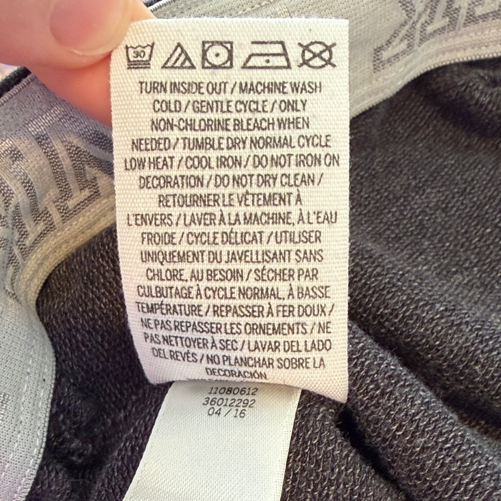 PINK Victoria's Secret Dark Gray Joggers with White Logo - Picture 6 of 6